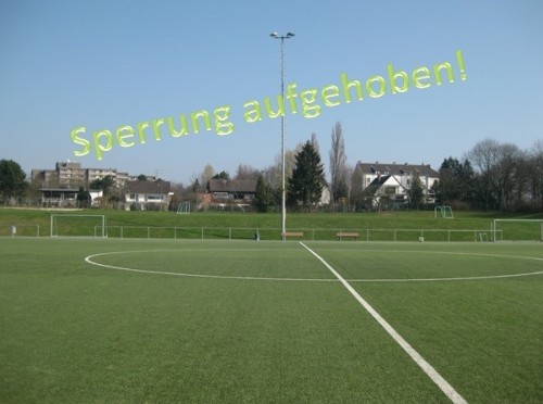 Hurra: Sperrung der Sportanlagen aufgehoben!