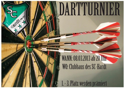 Dartturnier im Clubhaus