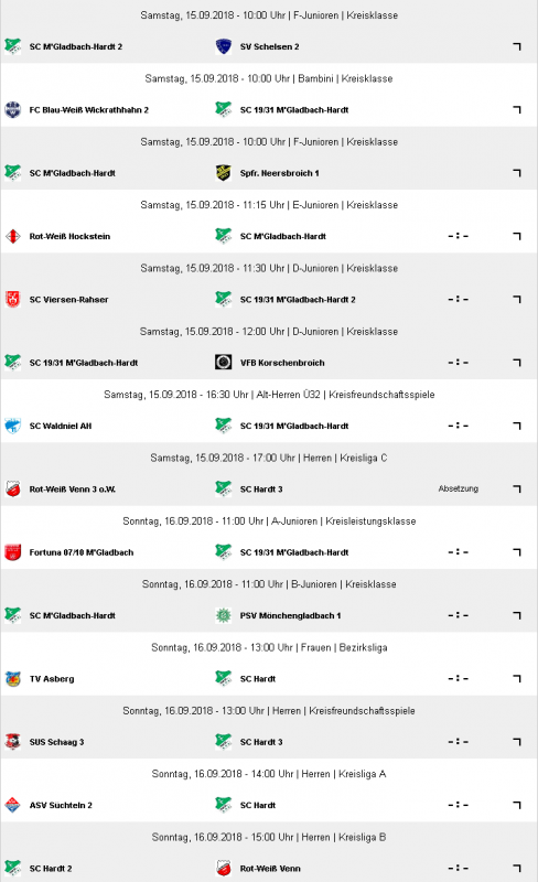 13 Spiele (5 Heimspiele)  an diesem Wochenende.