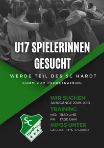 Unsere U17 sucht Verstärkung!